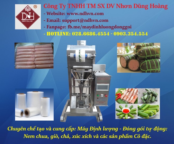 NDH - đơn vị chế tạo và cung cấp máy đóng gói chả lụa uy tín, chất lượng
