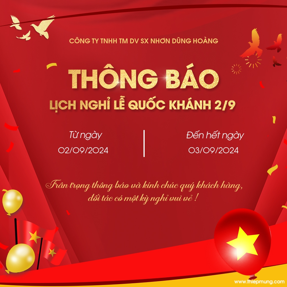 LỊCH NGHỈ LỄ QUỐC KHÁNH